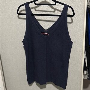 Tommy Hilfiger Blue Fitted Sleeveless Tank Top